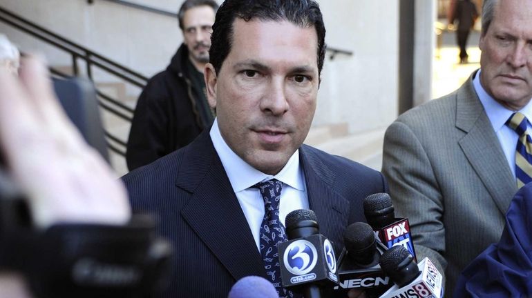 Attorney Joseph Tacopina speaks to the media outside Superior Court...