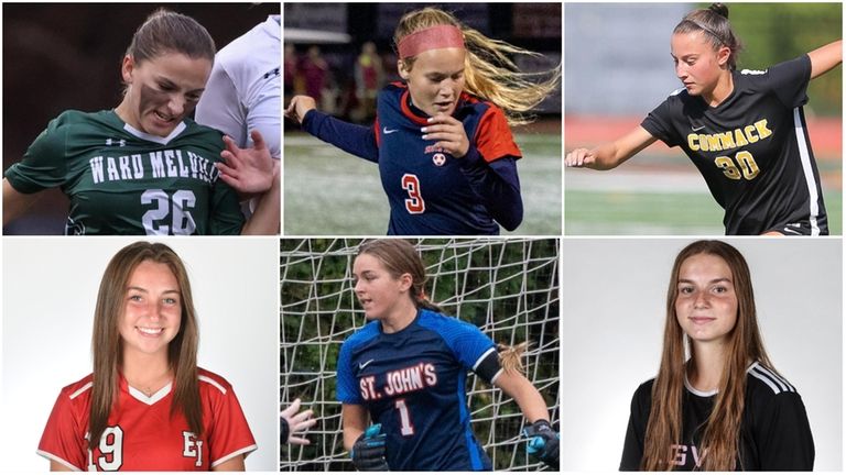 (Clockwise from top left) Maddie Costello of Ward Melville, Sienna Connolly of...