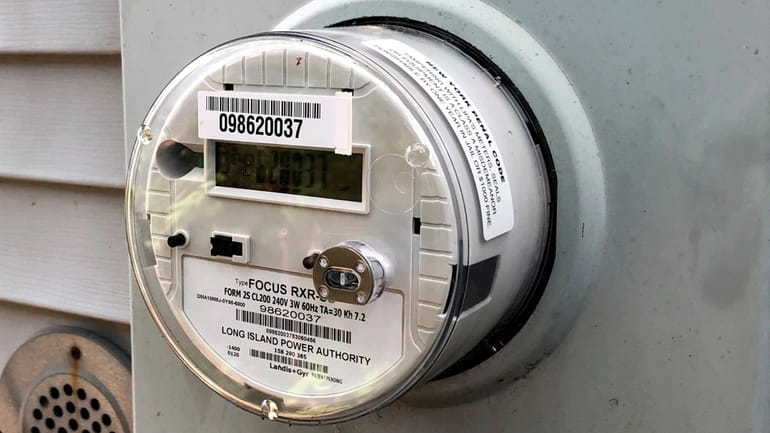 A newly installed smart meter. Approximately 700,000 of LIPA’s 1.1...