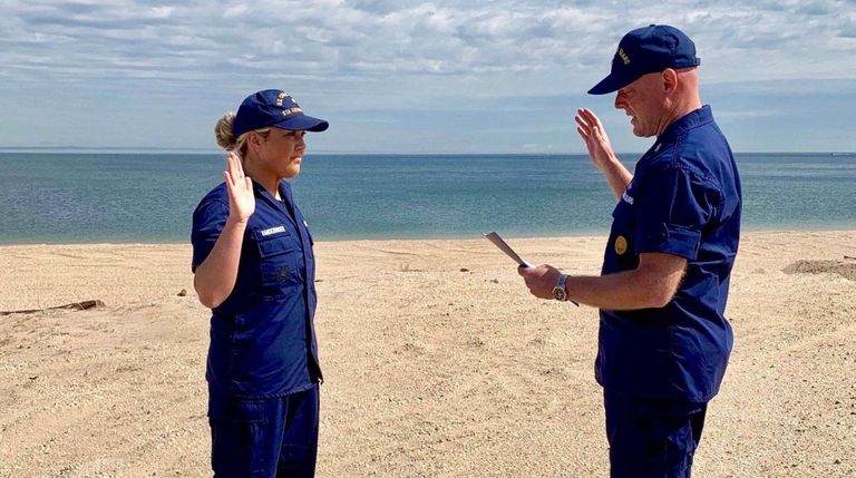 Master Chief Petty Officer of the Coast Guard Jason Vanderhaden,...