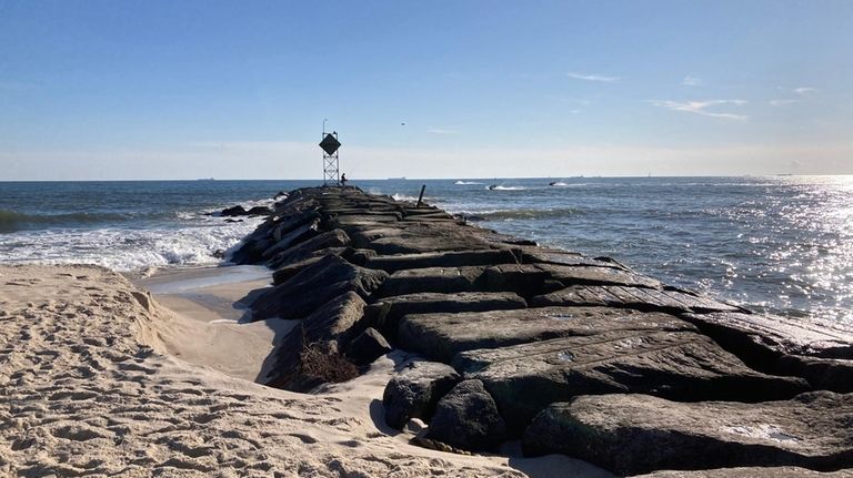 Scenes of the Jones Beach West End trail walk, a...