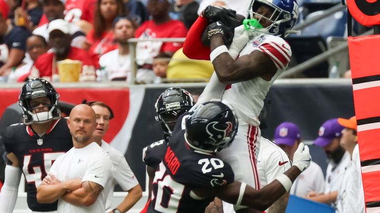 HOUSTON, TX - AUGUST 17: New York Giants wide receiver...