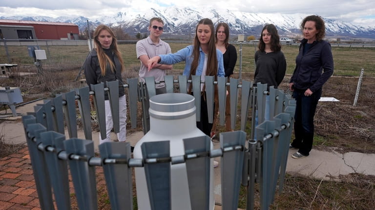 Lydia Conger, from left, all of Utah State University, Casey...