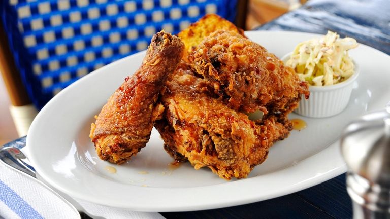 Fried chicken at Navy Beach in Montauk.