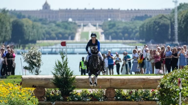 Finalnd's Veera Manninen, riding Sir Greg, during the Equestrian Cross...