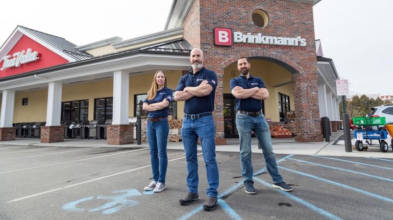 From left, Mary Neimeth, Ben Brinkmann, and Hank Brinkmann on Tuesday...