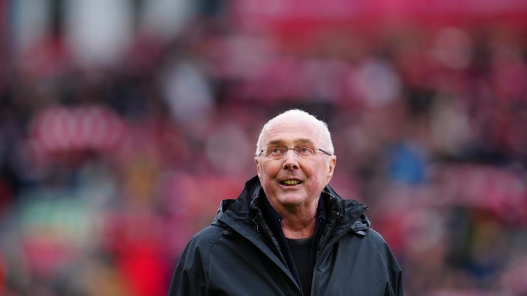 Former England manager Sven-Goran Eriksson loos around before the start...