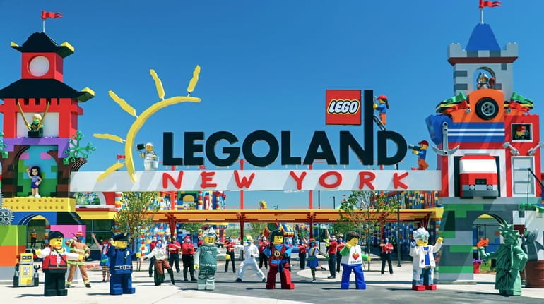 The entrance to LEGOLAND New York Resort, located in Goshen,...