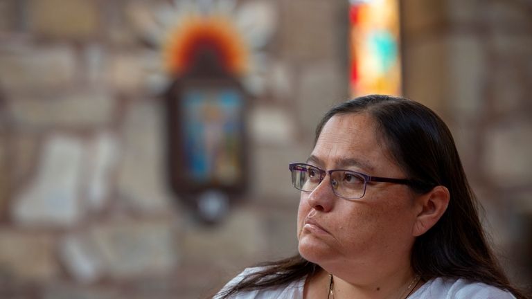 Anne Marie Brillante, member of the parish council and catechist,...