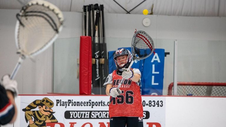 Kiley Nolan, 16, from East Islip, does lacrosse training at...