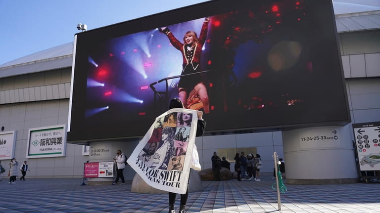 Fans arrive at the Tokyo Dome, for the Taylor Swift...