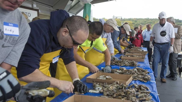 An oyster-shucking contest is one of the highlights at the...