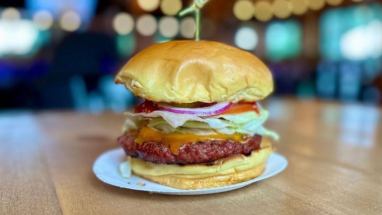 The smoked brisket burger at Meats Meat in Mattituck.