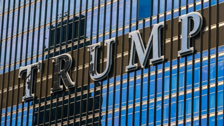 The Trump International Hotel and Tower building in Downtown Chicago.