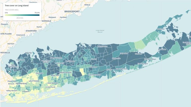 For more tree cover data from nextLI visit newsday.com/longislandtreecover