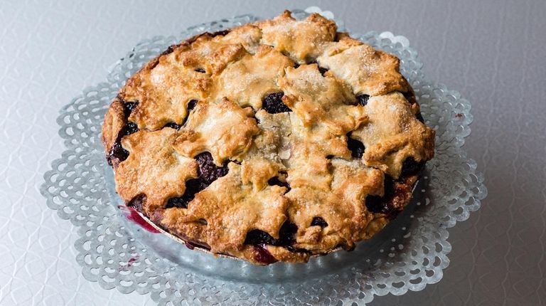 A freshly baked blackberry pie at Hometown Bake Shop in Centerport.