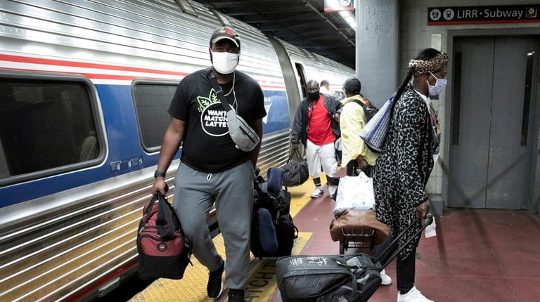 Amtrak travelers arriving on a train that originated in Miami...