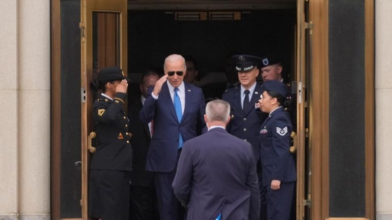 President Joe Biden departs Walter Reed National Military Medical Center...