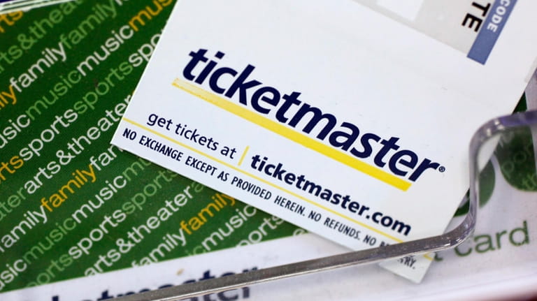 Ticketmaster tickets and gift cards are shown at a box...