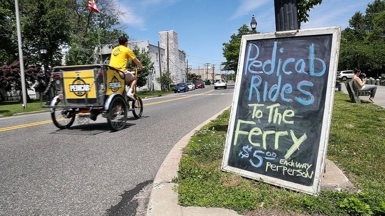 Fire Island Pedicab launched a service transporting passengers back and...