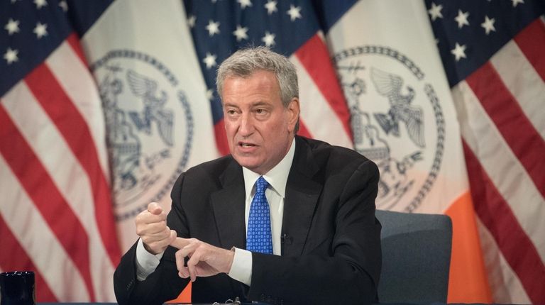 New York City Mayor Bill de Blasio said Monday he...