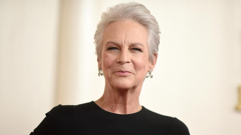 Jamie Lee Curtis arrives at the Oscars, March 10, 2024,...