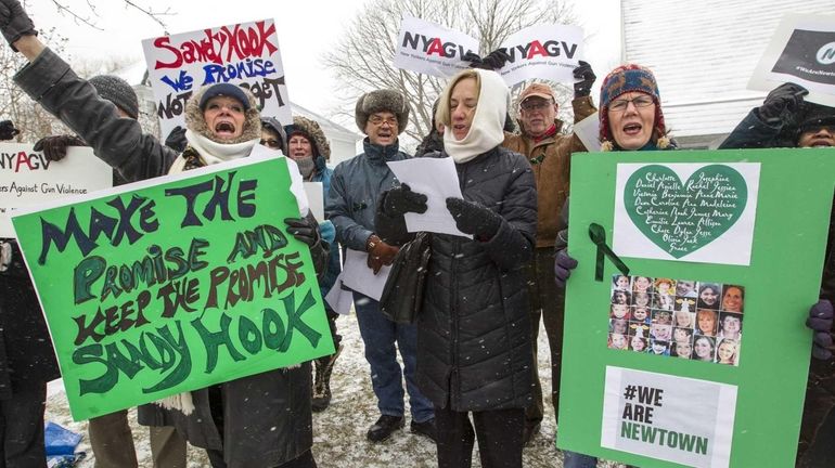 A Sandy Hook Remembrance Rally, hosted by New Yorkers Against...