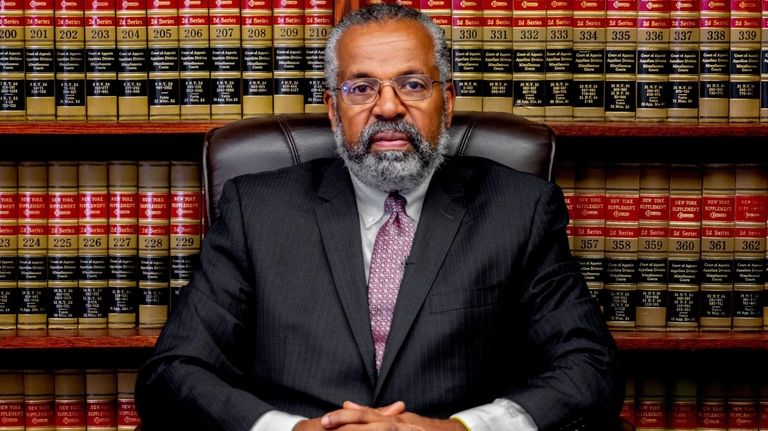 Attorney Fred Brewington at his office in Hempstead in September...