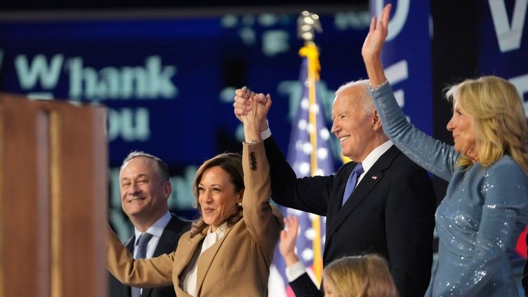 Democratic presidential nominee Vice President Kamala Harris, President Joe Biden...