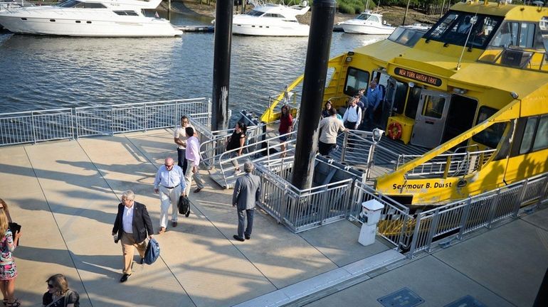 The temporary ferry service from Glen Cove to Manhattan last...