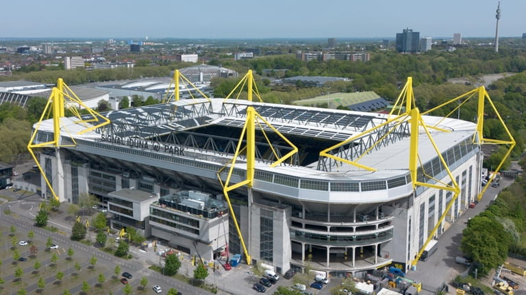 File - The BVB Stadion Dortmund is pictured in Dortmund,...