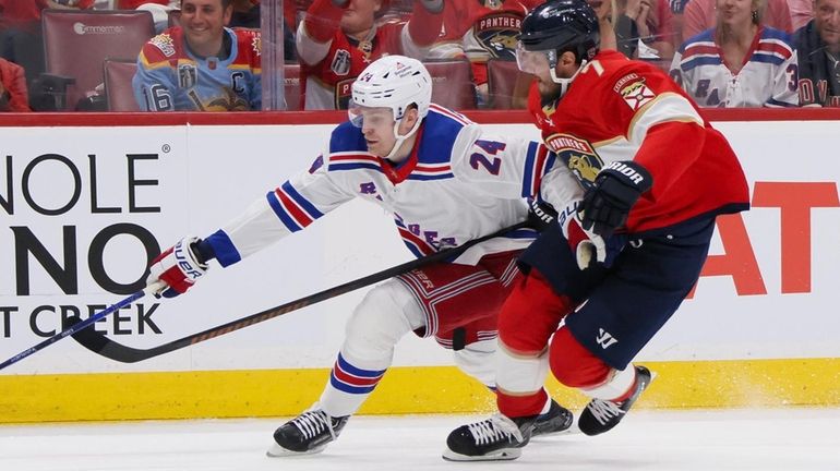 Kaapo Kakko of the New York Rangers against the Florida...