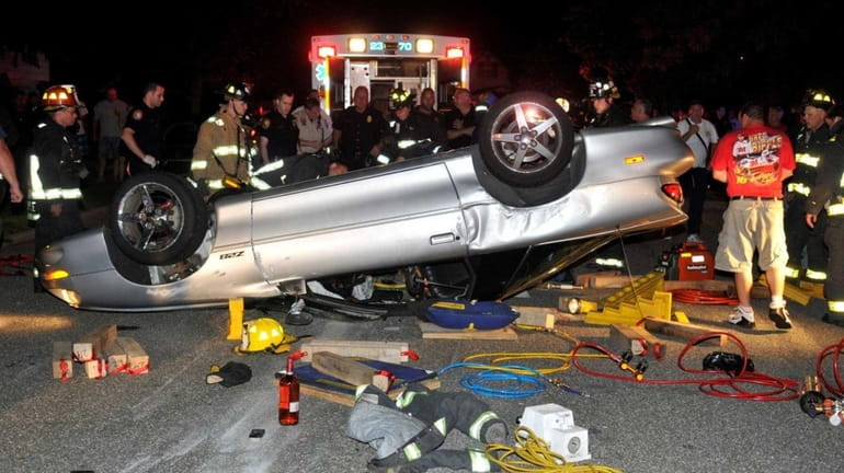 Four teenagers were injured after their Chevy Camaro Z-28 struck...