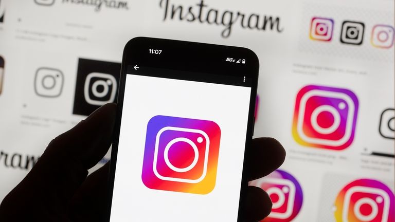 File - The Instagram logo is seen on a cell...