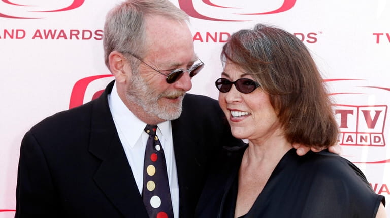 FILE -Actors Martin Mull, left, and Roseanne Barr arrive at...