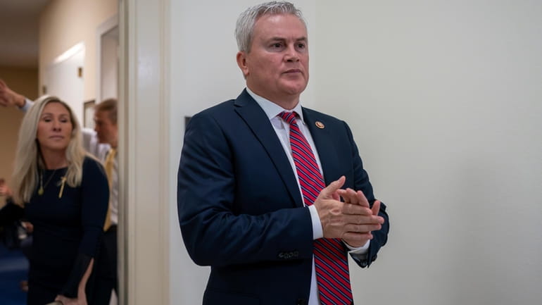 House Oversight and Accountability Committee Chairman James Comer, R-Ky., emerges...