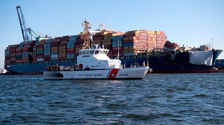 This image provided by the U.S. Coast Guard shows the...