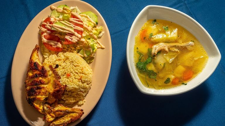 Sopa de gallina at El Tazumal in Glen Cove.