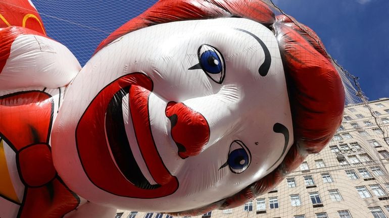 The Ronald McDonald balloon float got its close up Wednesday in...