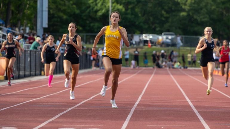 Sofia Toepfer of Commack wins the 400 meter at the...