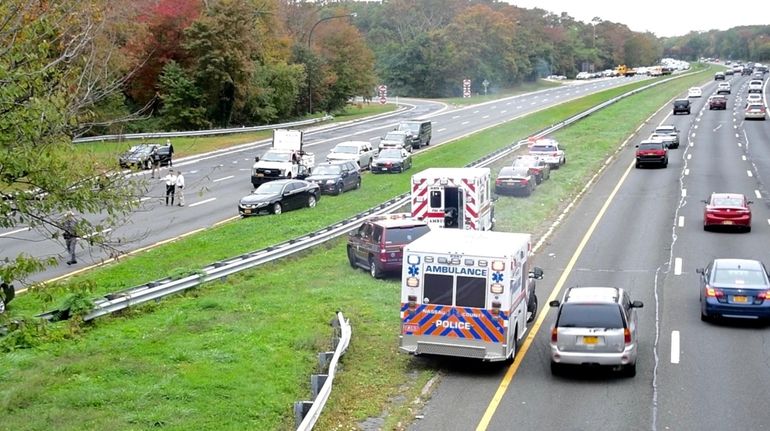 The North Massapequa Fire Department, New York State Police and...