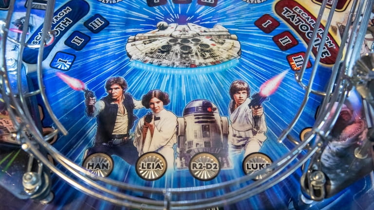 The Star Wars-themed machine at Pinball Long Island in Patchogue.