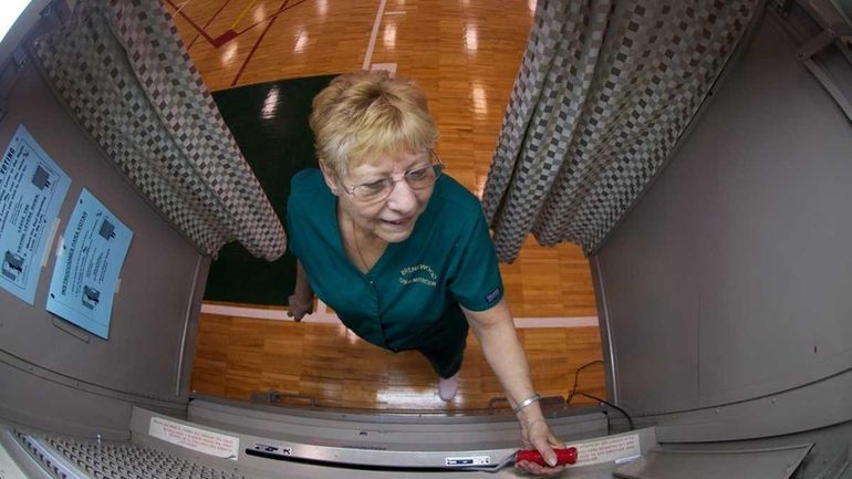 Phyllis Diesso, a food server in the Brentwood School District,...