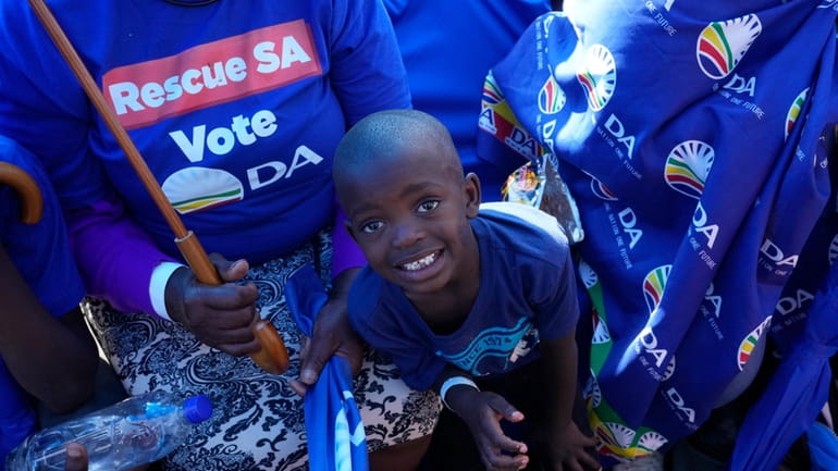 Supporters of the main opposition Democratic Alliance (DA) party attend...