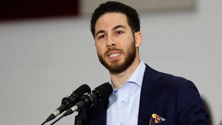 Rep. Abdullah Hammoud, D-Dearborn, speaks during a campaign rally in...