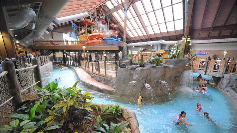 A view of the White Water Bay indoor waterpark, located at...