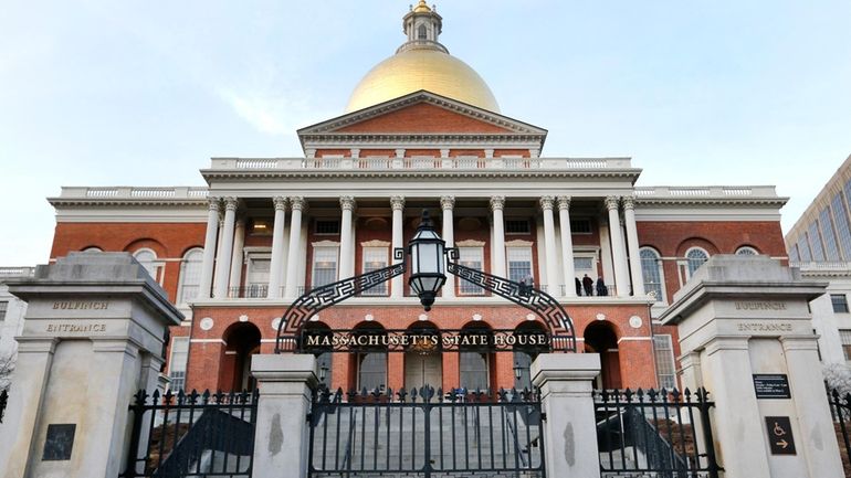 The Massachusetts Statehouse is seen in Boston on Jan. 2,...