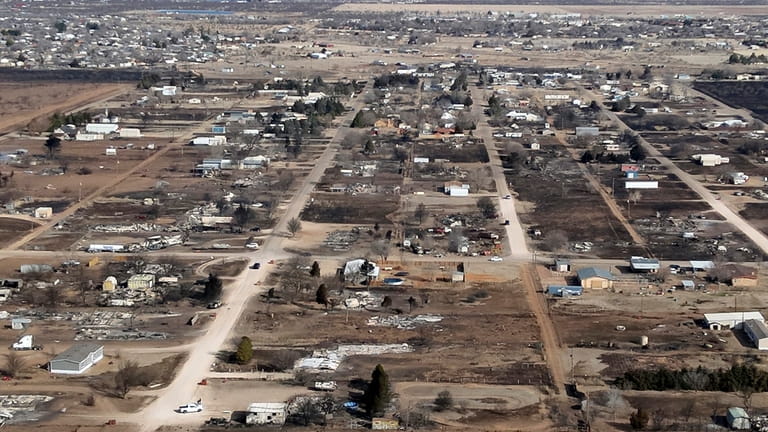 This aerial image provided by the City of Borger/Hutchinson County...