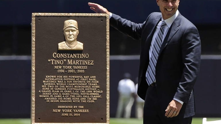 Yankees honor Tino Martinez with Monument Park plaque - Deseret News