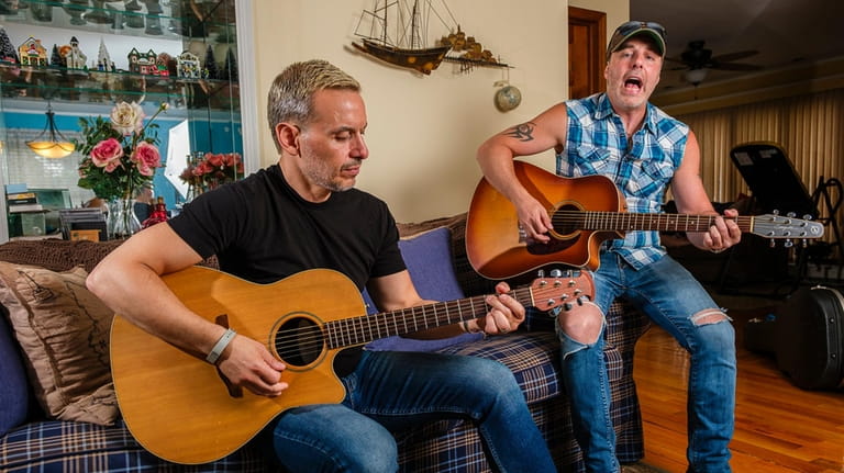 Joe Anastasi with bandmate Allen Rolleri.